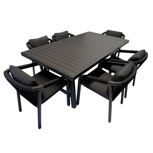 Comedor Ancona 1.93 M + 6 sillas Ancona Carbon