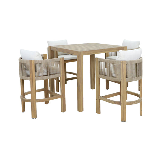 Comedor alto Niagara 1x1M + 4 sillas altas niagara -  HUC32688-004