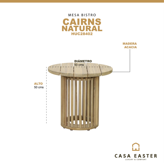 Mesa Bistro Cairns Diam.50 cms, color Natural - HUC28402