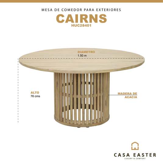 Mesa de comedor redonda Cairns 1.5 M - HUC28401