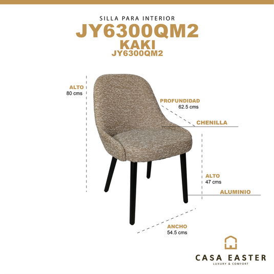 Silla de Interior Belfast 36 color kaki - JY6300Q-M2