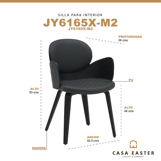 Silla de Interior color Gris - JY6165XM2