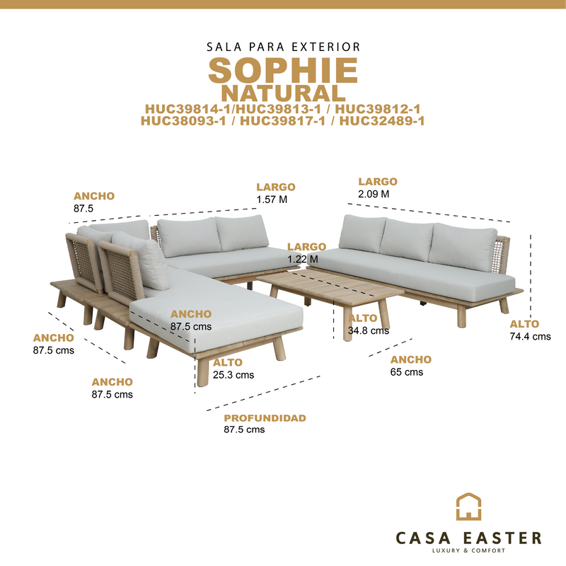 Cargue la imagen en el visor de la galería, Set Modular de Madera SOPHIE LUXURY
