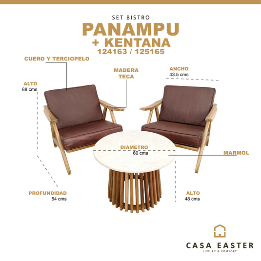 Set Bistro Panampu + mesa bistro Kentana