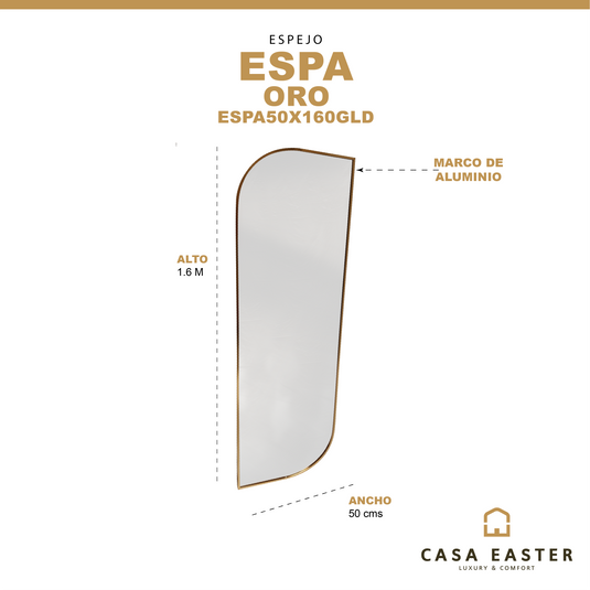 Espejo color Oro 50x160 ESPA - ESPA50X160GLD
