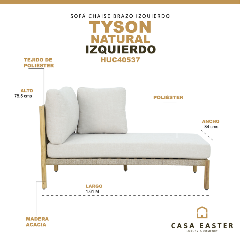 Cargue la imagen en el visor de la galería, Sofá Tyson chaise brazo izquierdo - HUC40536 
