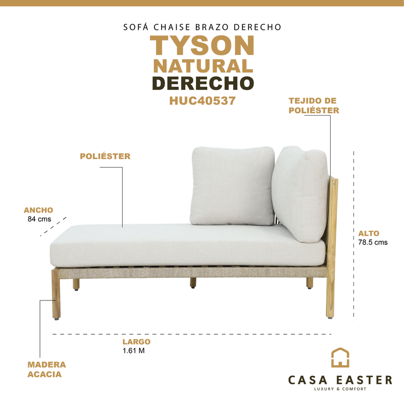 Cargue la imagen en el visor de la galería, Sofá Tyson chaise brazo Derecho - HUC40537 
