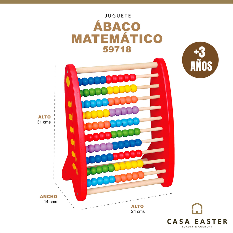 Cargue la imagen en el visor de la galería, Ábaco para matemáticas infantil - 59718
