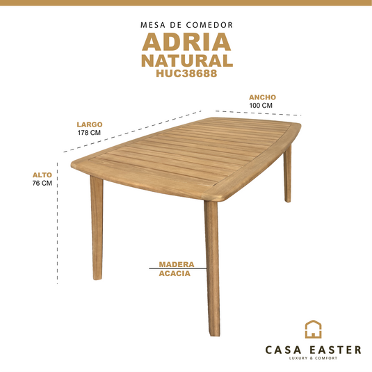 Mesa de comedor 1.7M Adria de madera - HUC38688