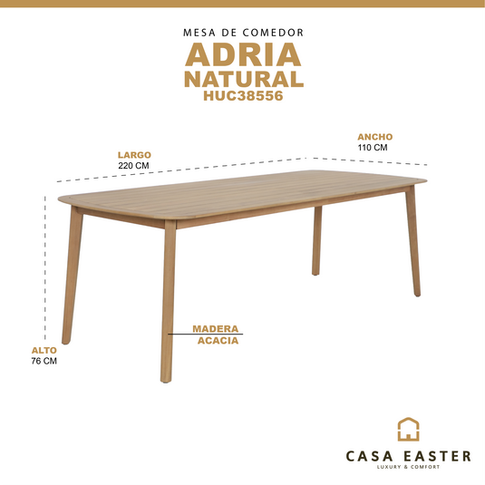 Mesa de comedor 2.2M Adria de madera - HUC38556