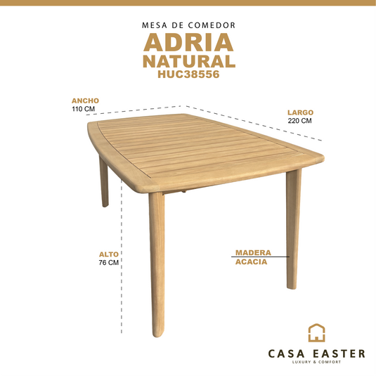 Mesa de comedor 2.2M Adria de madera - HUC38556