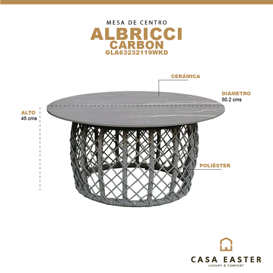 Mesa de centro Albricci color carbon - GLA6323231WKD