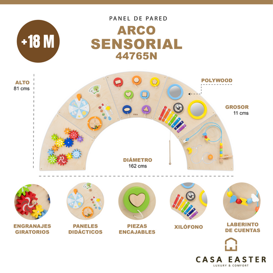 Panel de actividades de pared Arco sensorial - 44765N