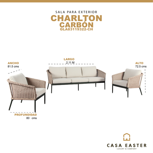 Set para interior y exterior color Carbon Charlton  GLA83119322-CH
