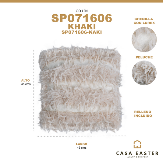 Cojin de interior SP071606 color kaki - SP071606-KAKI