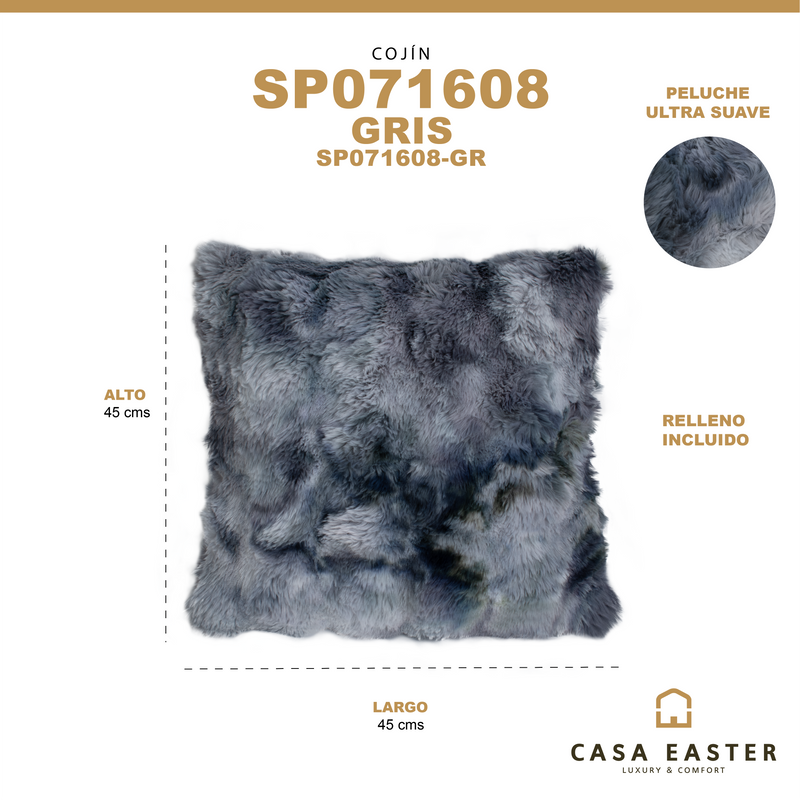 Cargue la imagen en el visor de la galería, Cojin de interior SP071608 color gris - SP071608-GR
