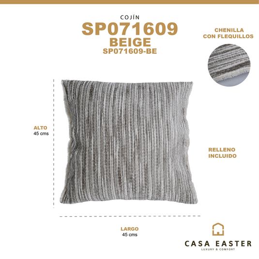 Cojin de interior SP071609 color beige - SP071609-BE