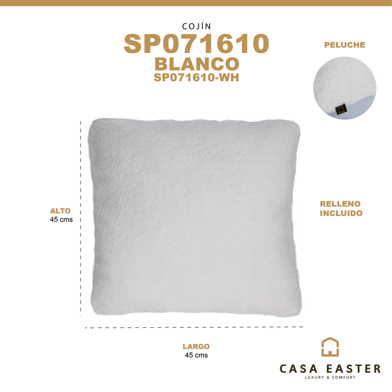 Cargue la imagen en el visor de la galería, Cojin de interior SP071610 color Blanco - SP0716010-WH
