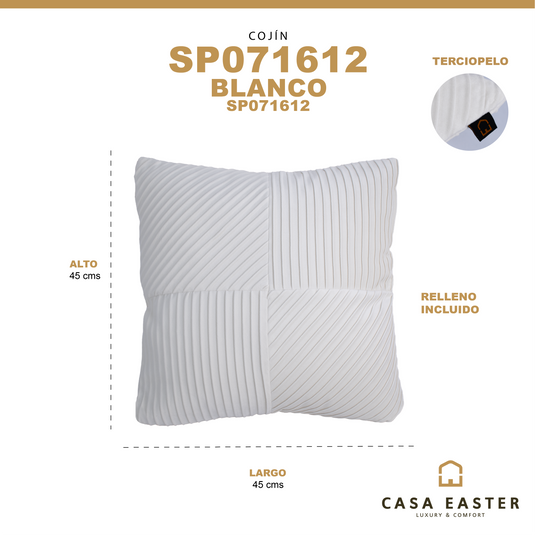 Cojin de interior SP071612 color Blanco - SP071612