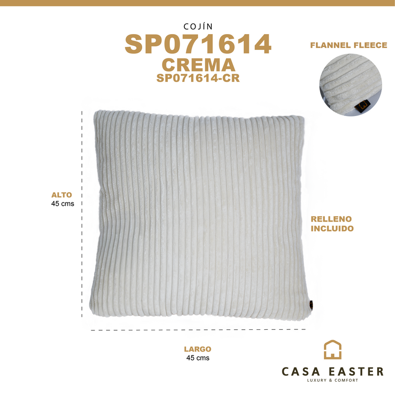 Cargue la imagen en el visor de la galería, Cojín de interior SP071614 color crema - SP071614-CR
