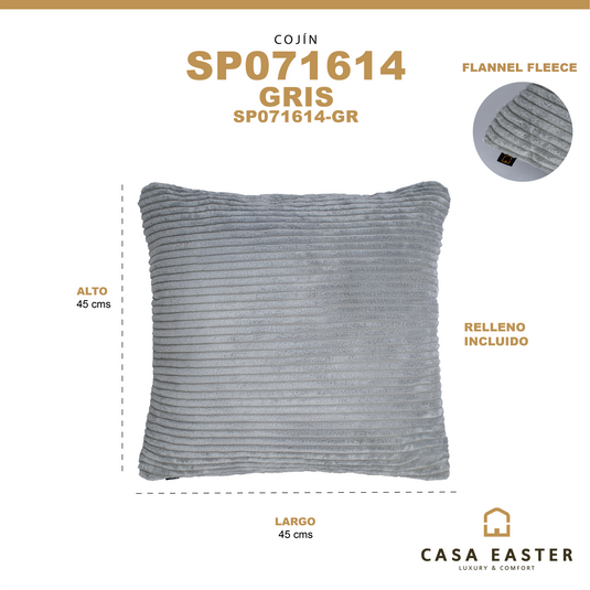 Cojín de interior SP071614 color gris - SP071614-GR