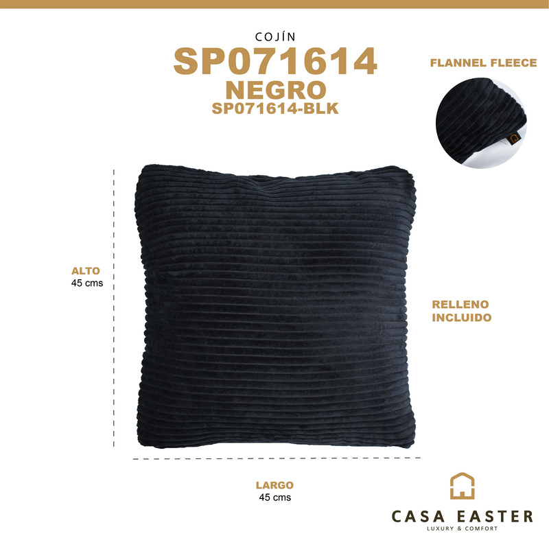 Cargue la imagen en el visor de la galería, Cojín de interior SP071614 color negro - SP071614-BLK
