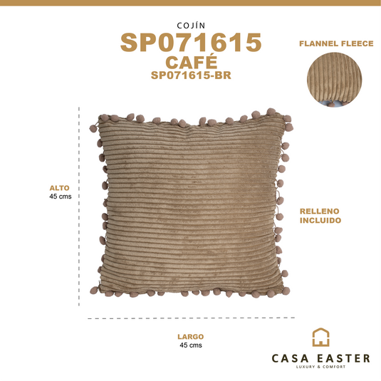 Cojin de interior SP071615 color Café- SP071615-BR