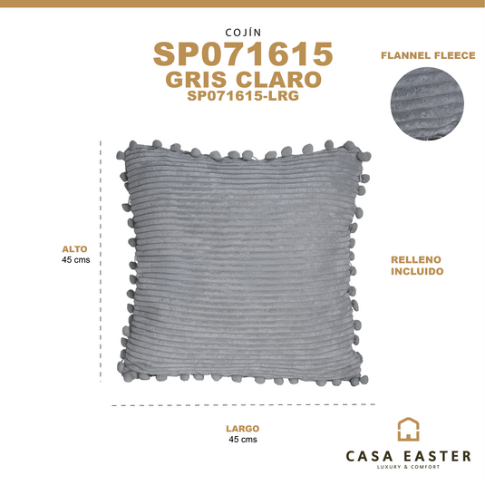 Cojín de interior SP071615 color Gris claro - SP071615-LGR