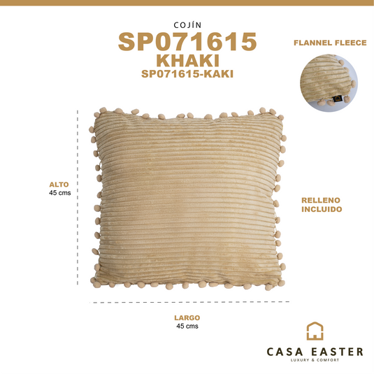 Cojín de interior SP071615 color Kaki - SP071615-KAKI
