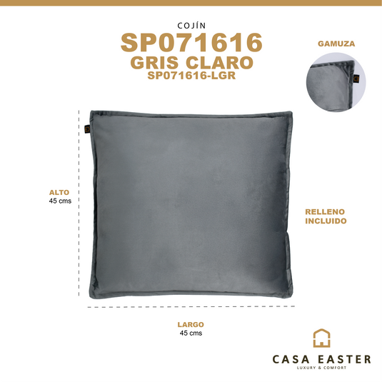 Cojín de interior SP071616 color Gris claro - SP071616-LGR
