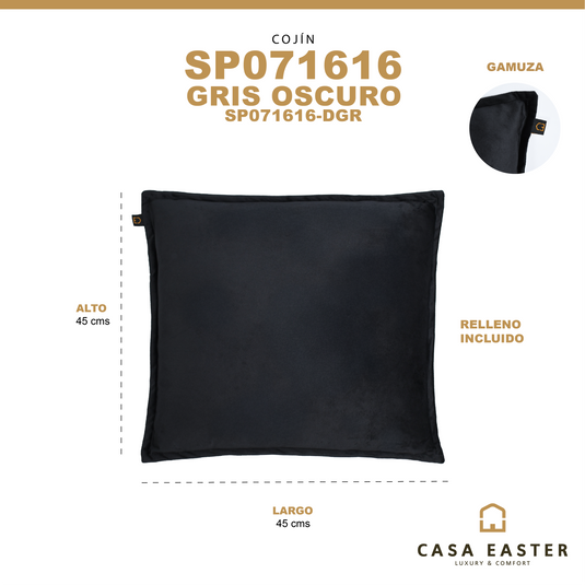Cojín de interior SP071616 color Gris Oscuro- SP071616-DGR