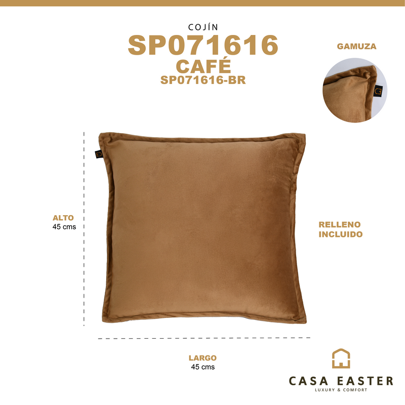 Cargue la imagen en el visor de la galería, Cojín de interior SP071616 color Café - SP071616-BR
