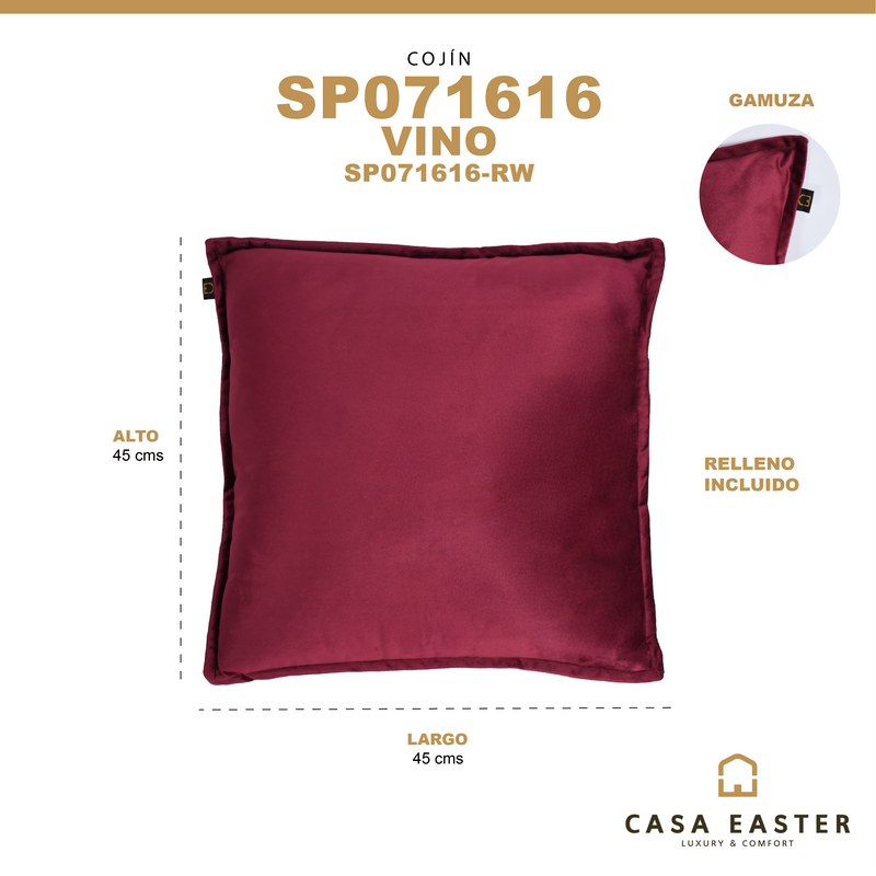 Cargue la imagen en el visor de la galería, Cojín de interior SP071616 color Vino - SP071616-RW
