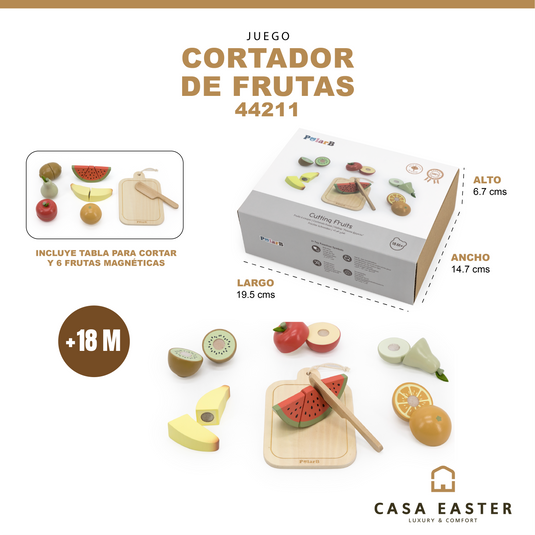 Juego para cortar frutas de madera - 44211