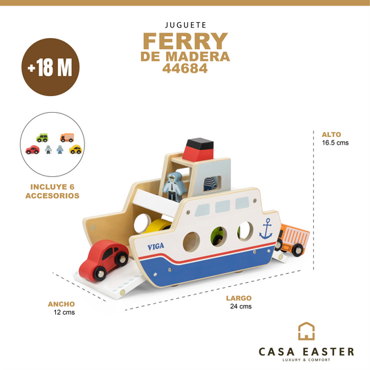 Juguete ferry de madera - 44684