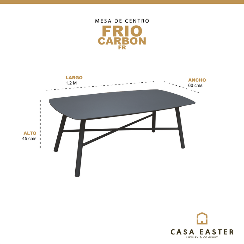 Cargue la imagen en el visor de la galería, Mesa De Centro De Aluminio Color Carbon FRIO-FR CasaEaster
