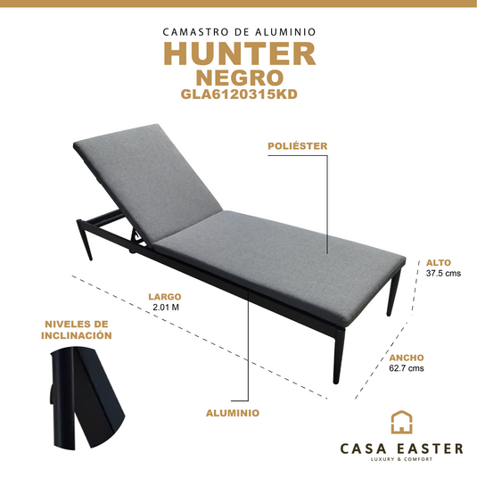 Camastro Hunter color Negro - GLA6120315KD
