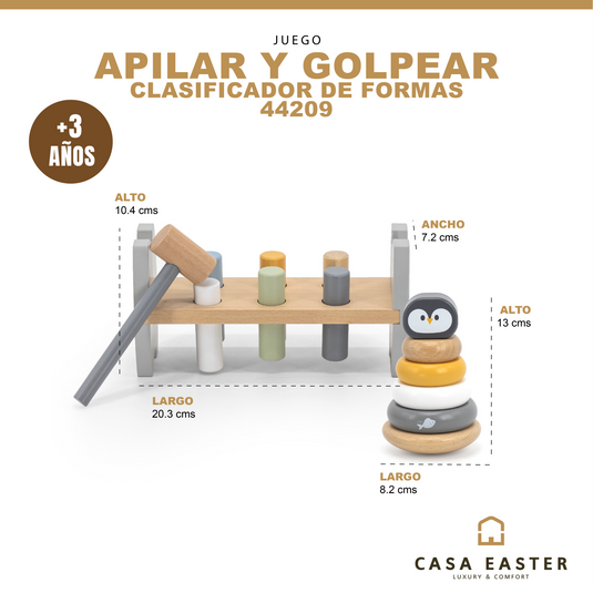 Juego de apilamiento y golpe - 44209