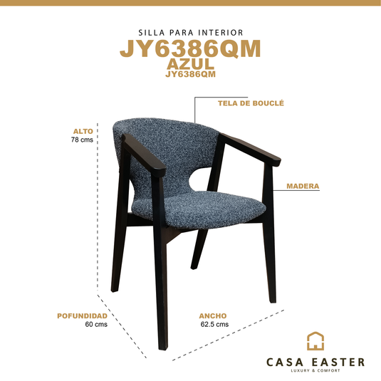 Silla de Interior  JY6386QM color Carbon - JY6386QM