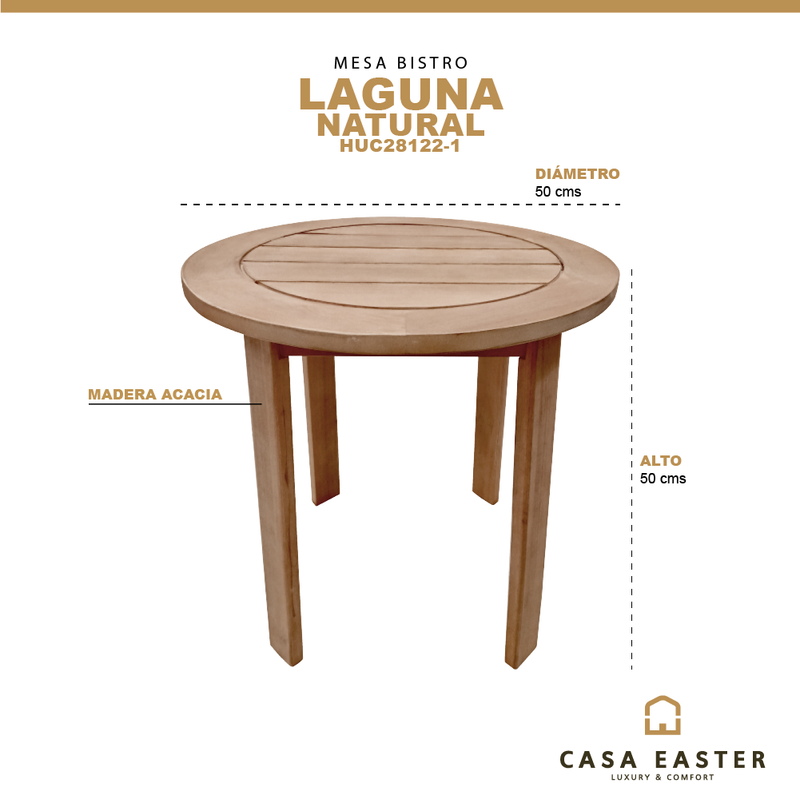 Cargue la imagen en el visor de la galería, Mesa Bistro Laguna redonda D.50 cms - HUC28122-1
