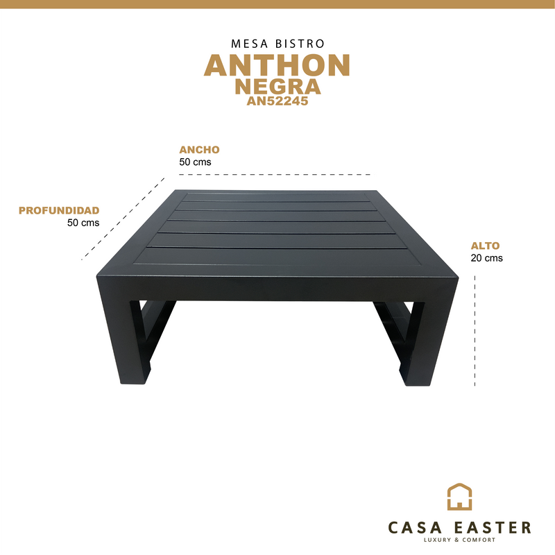 Load image into Gallery viewer, Mesa Bistro  cuadrada color Negra Anthon- AN52245 CasaEaster
