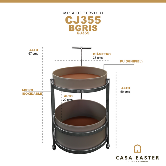 Mesa Bistro CJ355 de Interior con piel sintética - CJ355