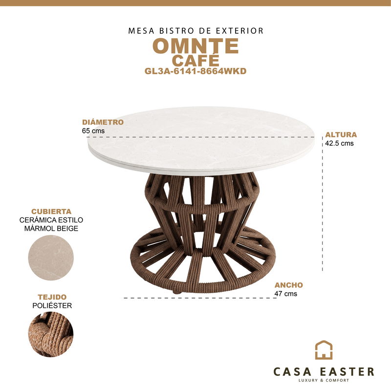 Load image into Gallery viewer, Albricci Bistro Table Diam. 50.2 cm Carbon color - GLA63232119WKD
