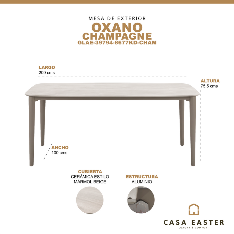 Load image into Gallery viewer, Tyson 2.2 M wooden dining table, natural color - HUC38319
