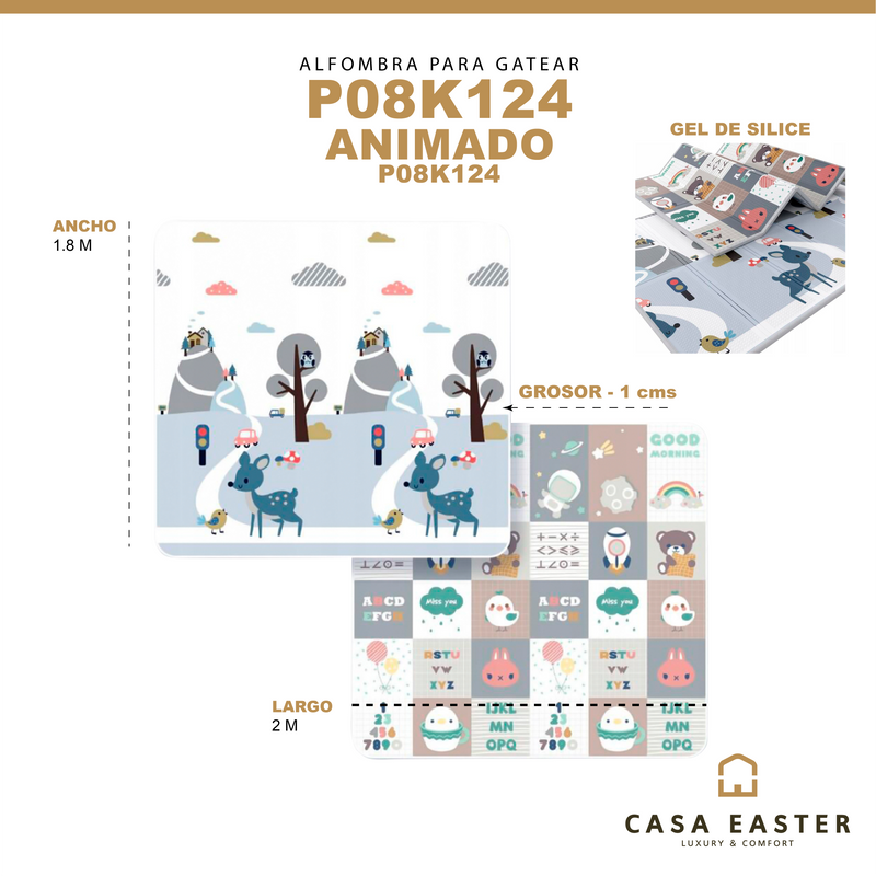 Cargue la imagen en el visor de la galería, Alfombra para gatear de bebe - P08K124
