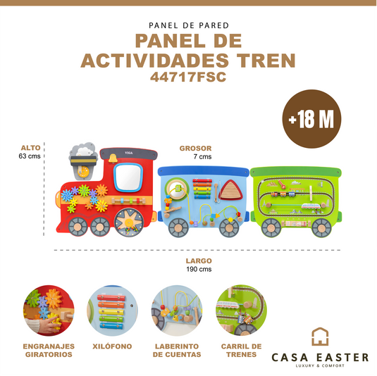 Panel de actividades de pared Tren - 44717FSC