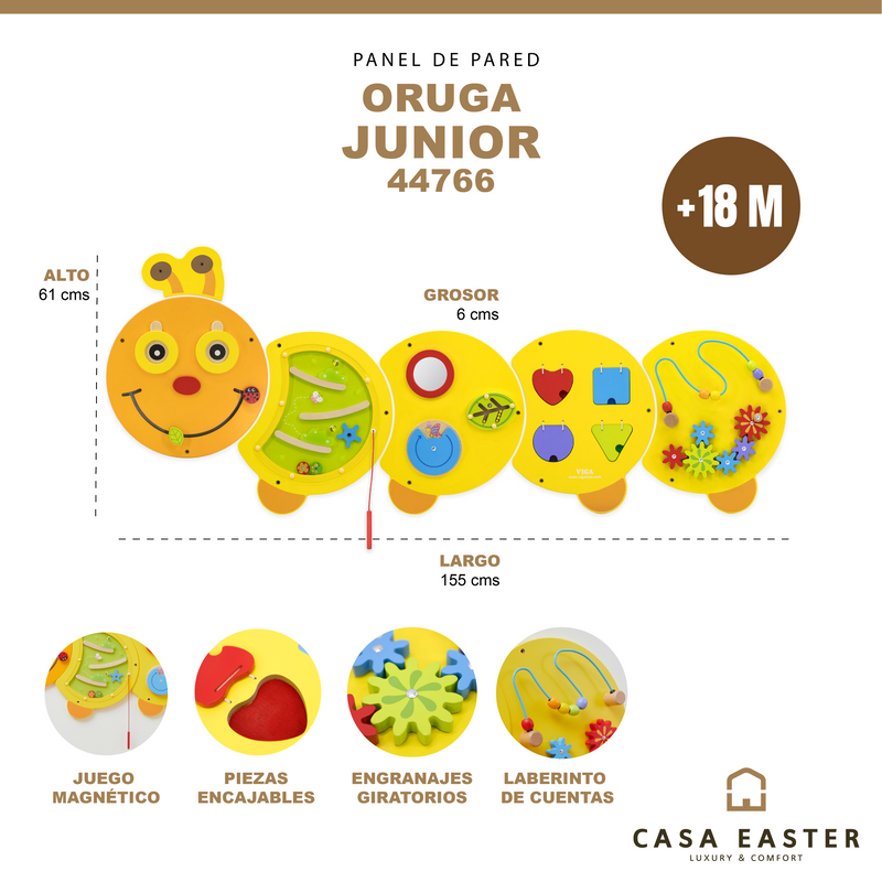 Cargue la imagen en el visor de la galería, Panel de actividades de pared Oruga Junior - 44766

