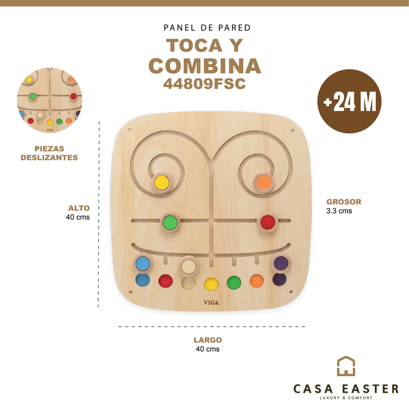 Cargue la imagen en el visor de la galería, Panel de actividades de pared toca y combina - 44809FSC
