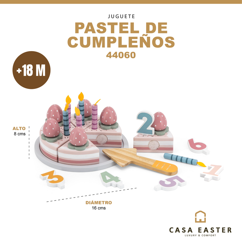 Load image into Gallery viewer, Juego pastel de cumpleaños de madera - 44060
