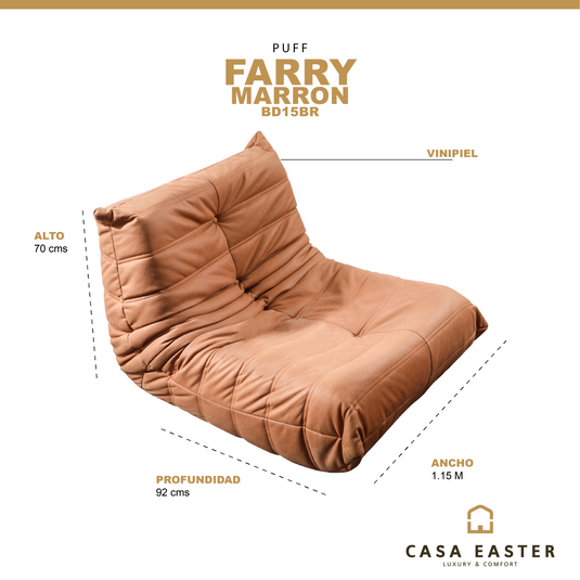 Sofá estilo Puff Farry color Marrón - BD15BR